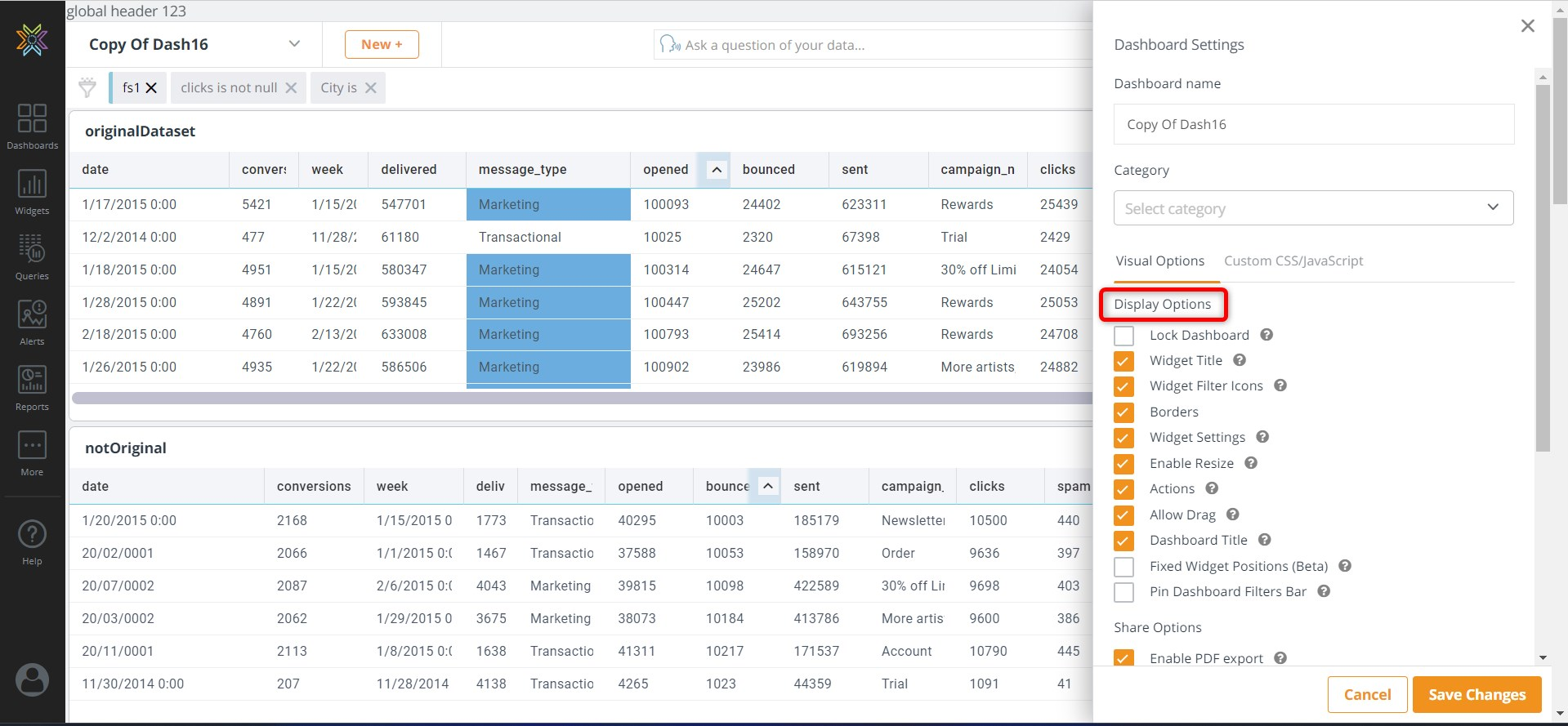 Interactive Dashboards Knowi